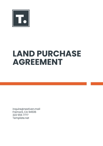 Free Land Purchase Agreement Template to Edit Online