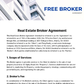Free Broker Agreement Template to Edit Online Free Broker Agreement Template to Edit Online