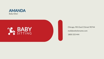 Free Babysitting Business Card Template to Edit Online