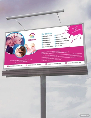 Day Care Billboard Template