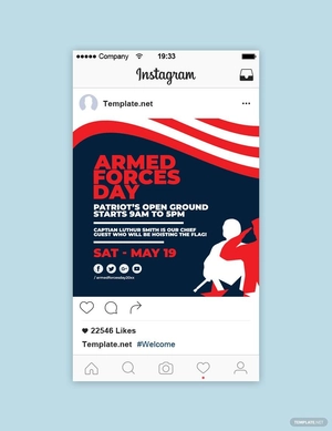 Armed Forces Day Instagram Post Template