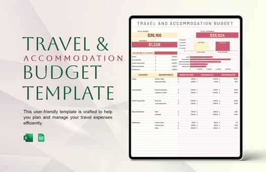 Travel and Accommodation Budget Template