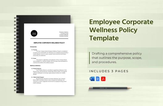 Employee Corporate Wellness Policy Template