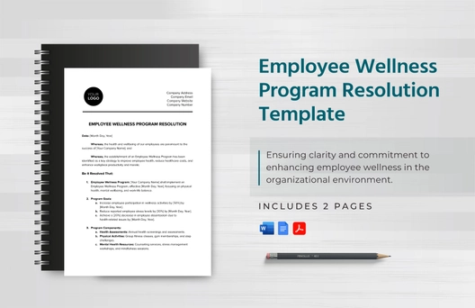 Employee Wellness Program Resolution Template