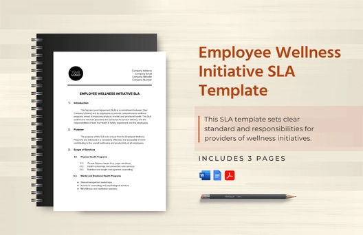 Employee Wellness Initiative SLA Template Employee Wellness Initiative SLA Template