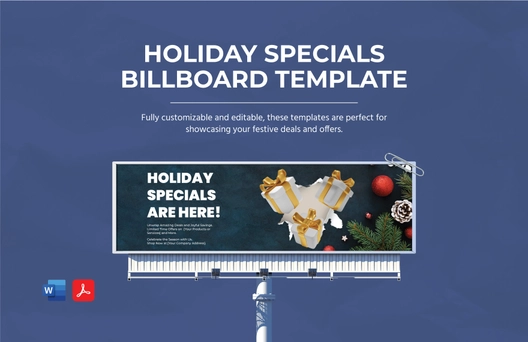 Holiday Specials Billboard Template