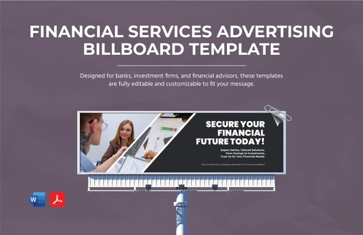 Financial Services Advertising Billboard Template