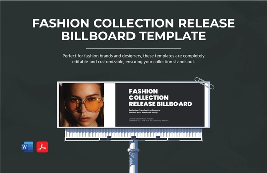 Fashion Collection Release Billboard Template