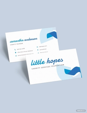 Charity Business Card Template