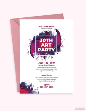 Art Party Invitation Template