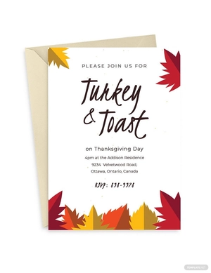 Autumn Dinner Party Invitation Template