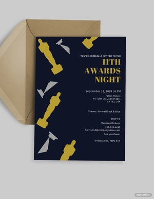 Award Invitation Card Template