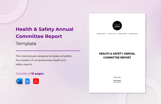 Health & Safety Annual Committee Report Template