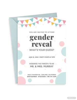 Baby Boy & Girl Shower Invitation Template
