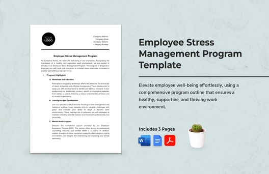 Employee Stress Management Program Template