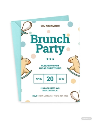 Baby Brunch Invitation Template