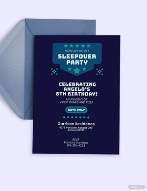 Boys Sleepover Invitation Template