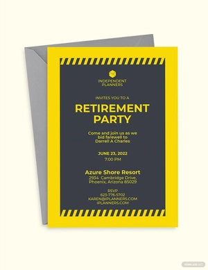 Construction Retirement Invitation Template