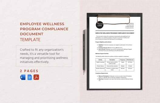 Employee Wellness Program Compliance Document Template
