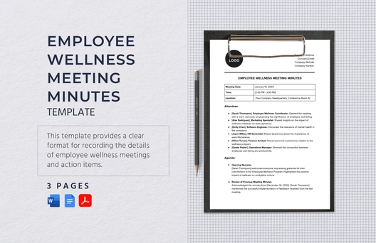 Employee Wellness Meeting Minutes Template