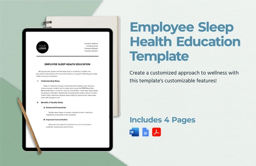 Employee Sleep Health Education Template