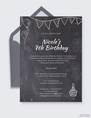 Chalkboard Invitation Template