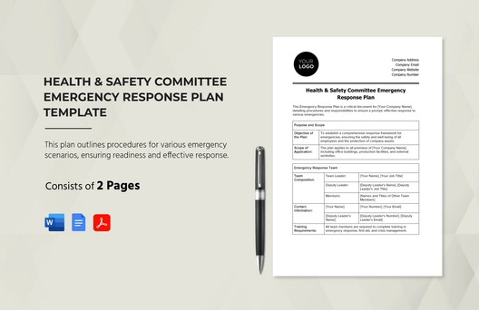 Health & Safety Committee Emergency Response Plan Template