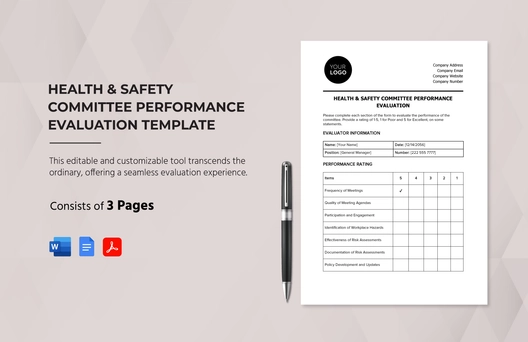 Health & Safety Committee Performance Evaluation Template