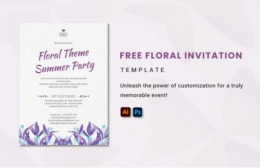 Floral Invitation Template