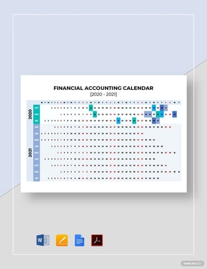 Financial Accounting Calendar Template