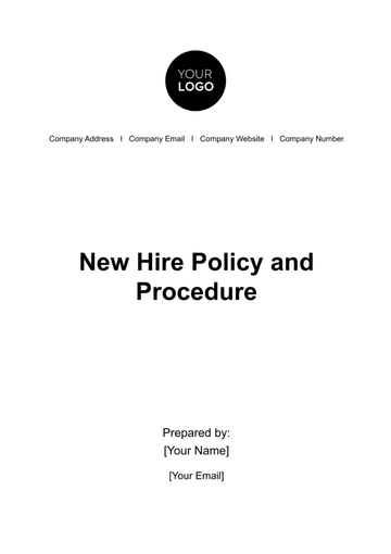 Free New Hire Policy & Procedure HR Template to Edit Online