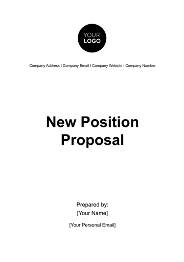 Free New Position Proposal HR Template to Edit Online