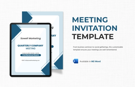 Meeting Invitation Template