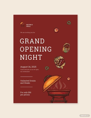 Restaurant Invitation Card Template