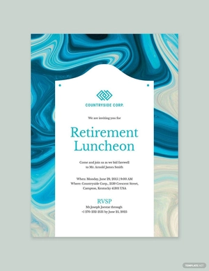 Retirement Luncheon Invitation Template
