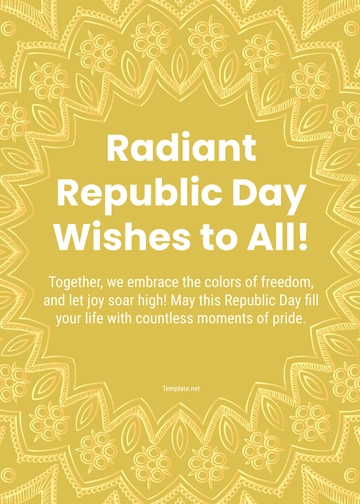 Free Republic Day Wishes Template to Edit Online