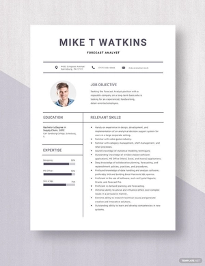 Forecast Analyst Resume