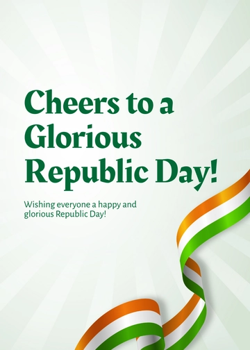 Free Simple Republic Day Wishes Template to Edit Online
