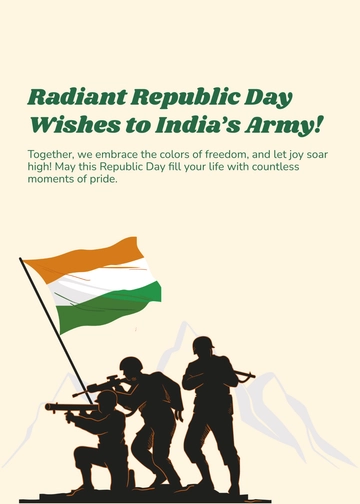 Free Republic Day Wishes for Indian Army Template to Edit Online