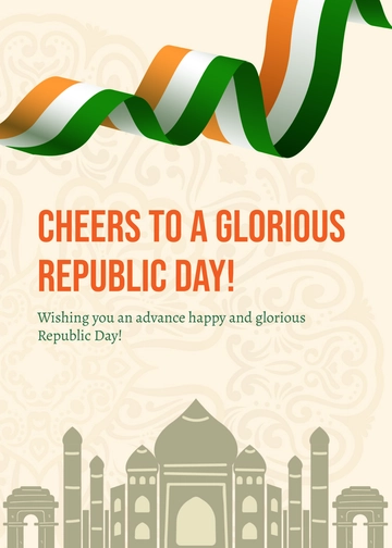 Free Republic Day Advance Wishes Template to Edit Online