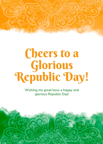 Free Republic Day Wishes to Boss Template to Edit Online