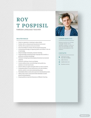 Foreign Language Teacher Resume