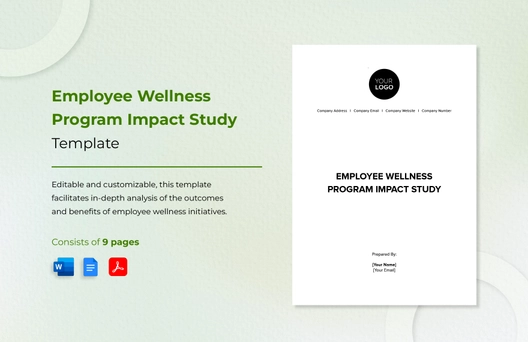 Employee Wellness Program Impact Study Template