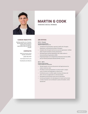 Forensic Social Worker Resume