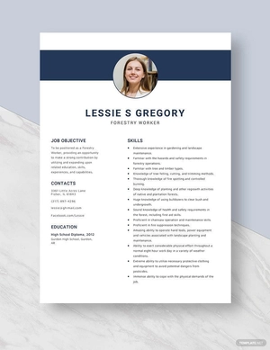 Forestry Worker Resume