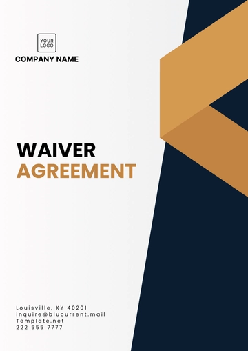 Free Waiver Agreement Template to Edit Online