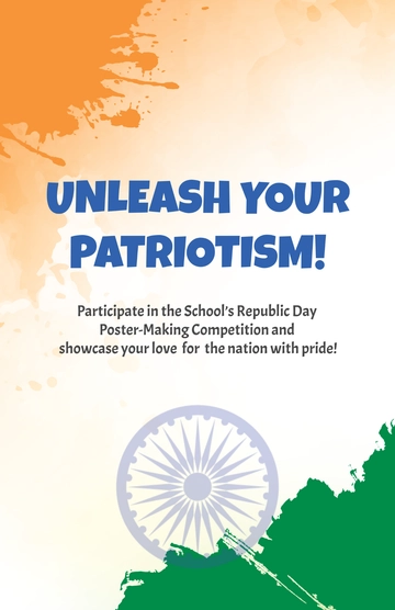 Free Republic Day Poster for School Template to Edit Online