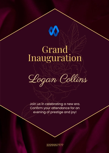 Free Inauguration Invitation Template to Edit Online