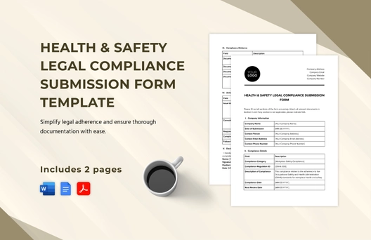 Health & Safety Legal Compliance Submission Form Template