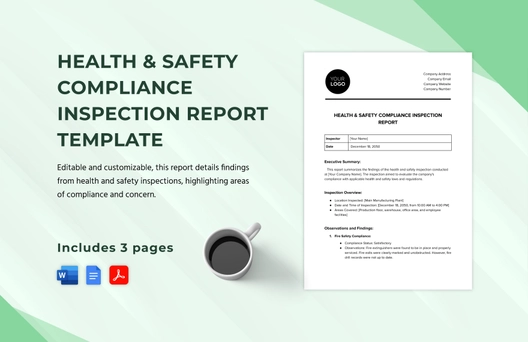 Health & Safety Compliance Inspection Report Template